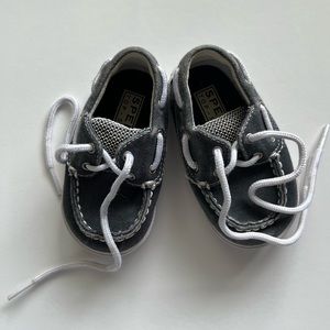Sperry gray baby shoes